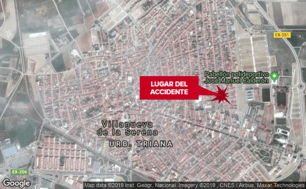 Herido un motorista de 52 años al chocar con un coche en Villanueva de la Serena