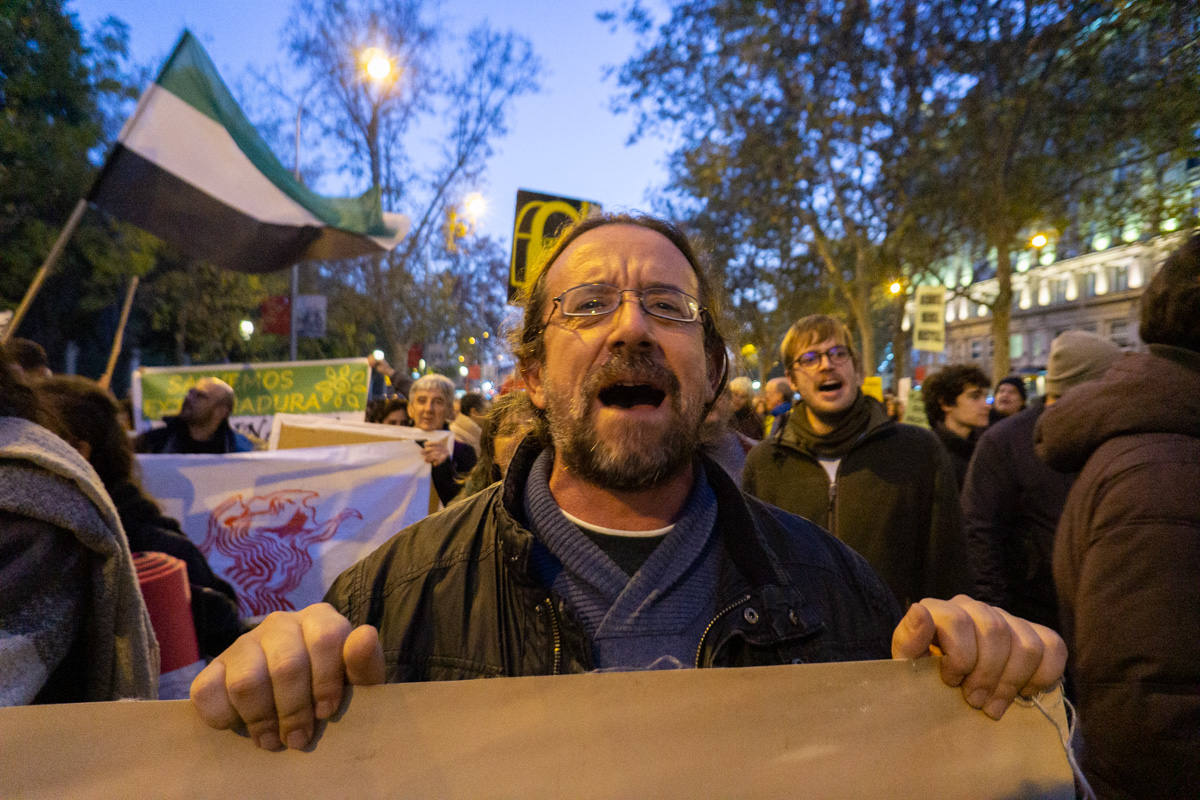 Fotos: Participantes extremeños en la marcha por el clima celebrada en Madrid