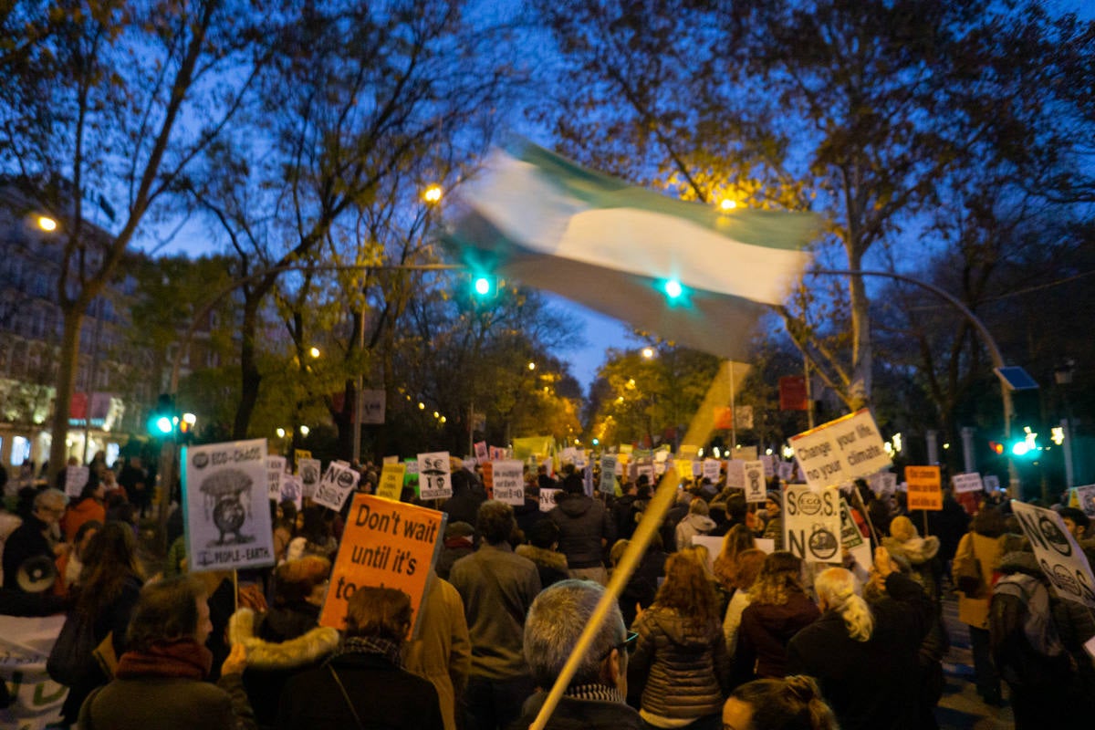 Fotos: Participantes extremeños en la marcha por el clima celebrada en Madrid