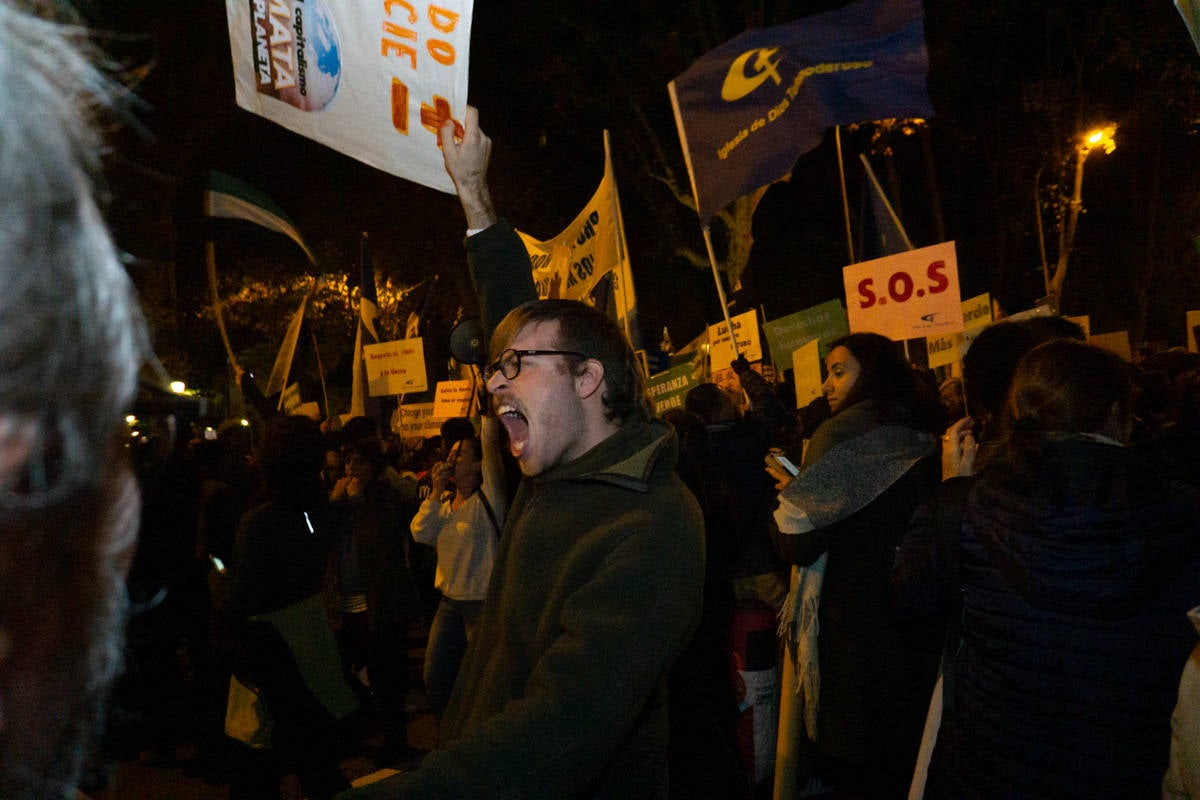 Fotos: Participantes extremeños en la marcha por el clima celebrada en Madrid