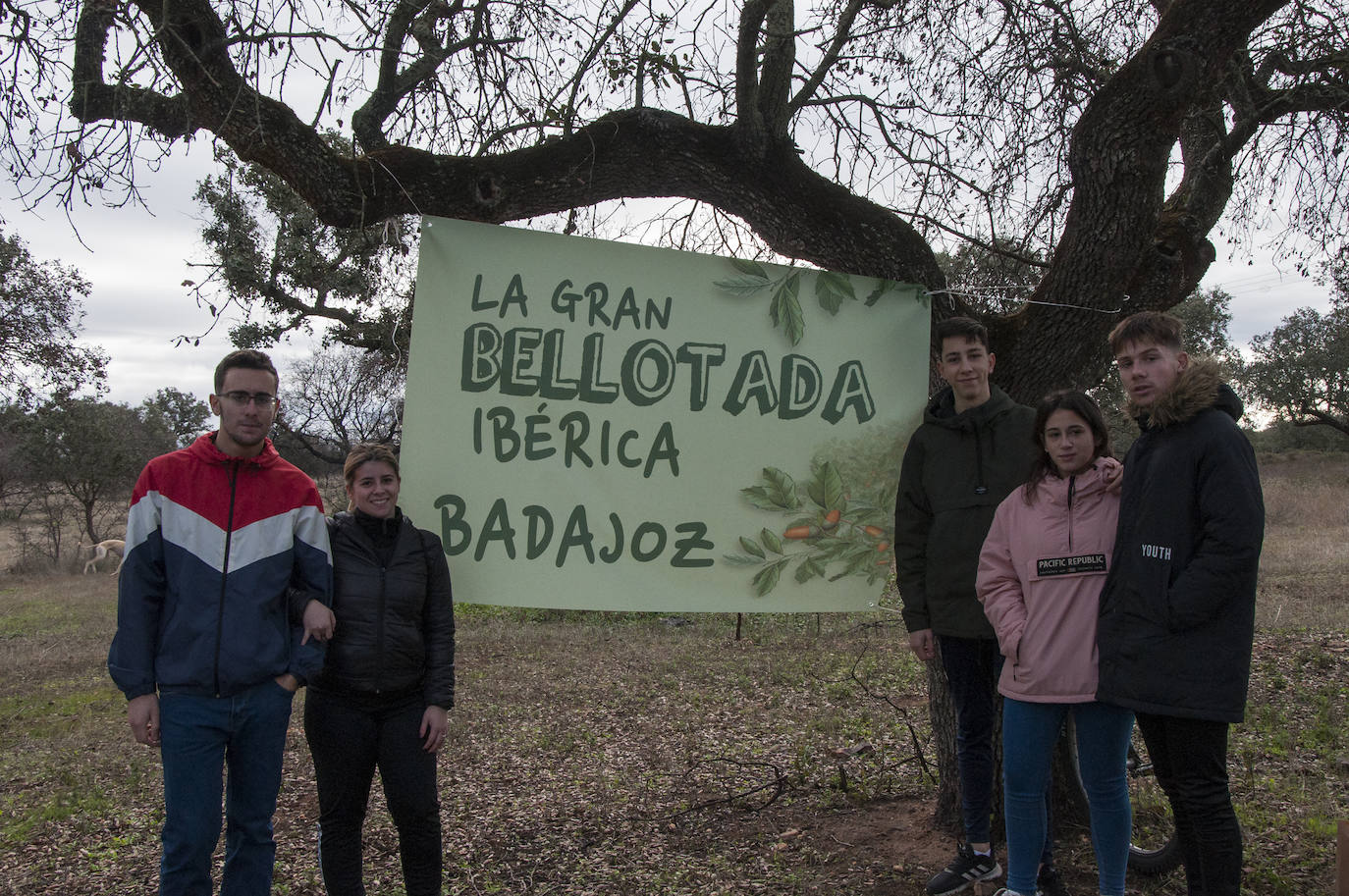 El lugar elegido en Badajoz para reforestar fue la parte alta del parque que perdió siete hectáreas en el incendio de 2017
