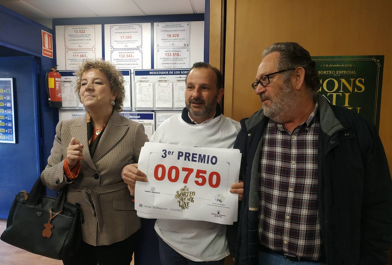 Jorge Sánchez ha vendido en Cáceres un décimo del segundo premio de la Lotería de Navidad, premiado con 500.000 euros