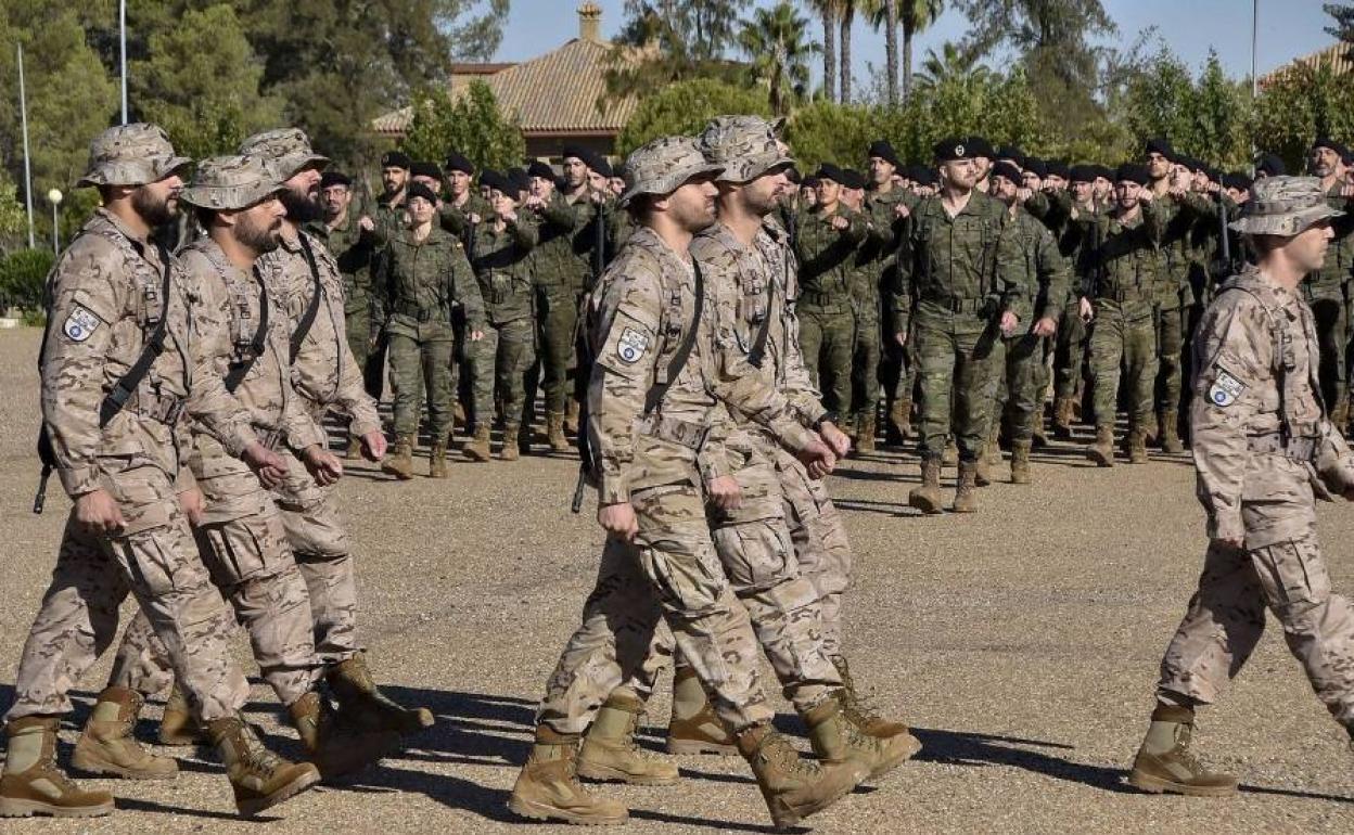 Despedida en la base de Bótoa del Contingente ALFA / INDIA XI, previo a su despliegue en Irak