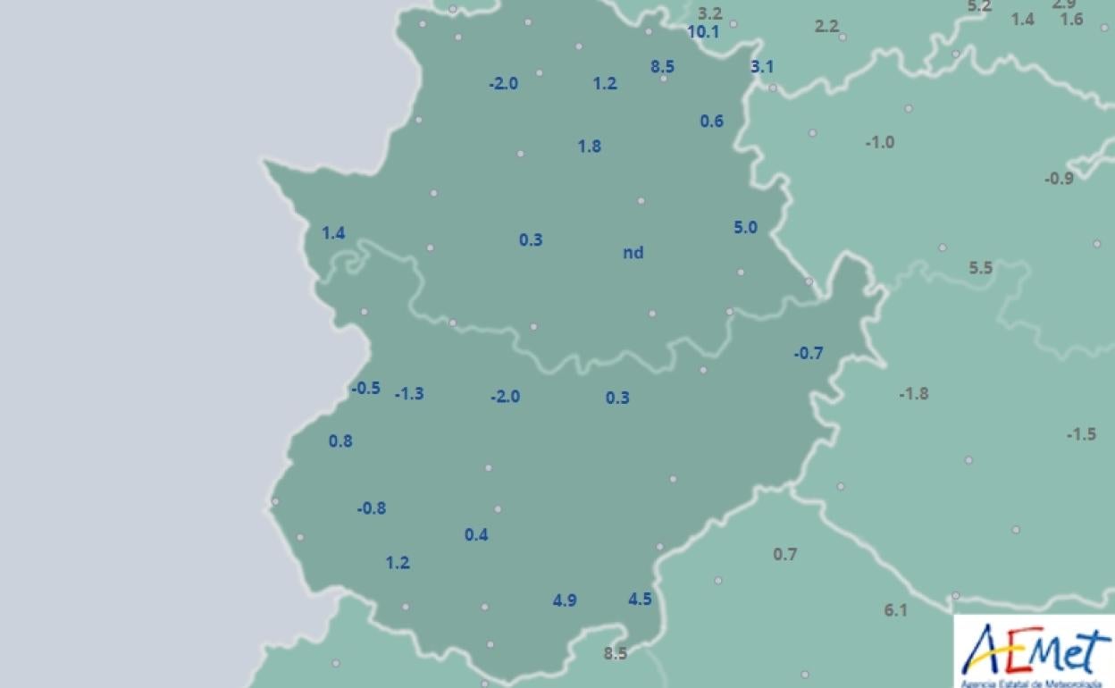 El frío deja mínimas de hasta tres grados bajo cero en Extremadura