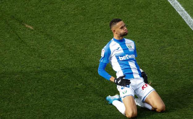 En-Nesyri, celebrando un gol frente al Espanyol. 