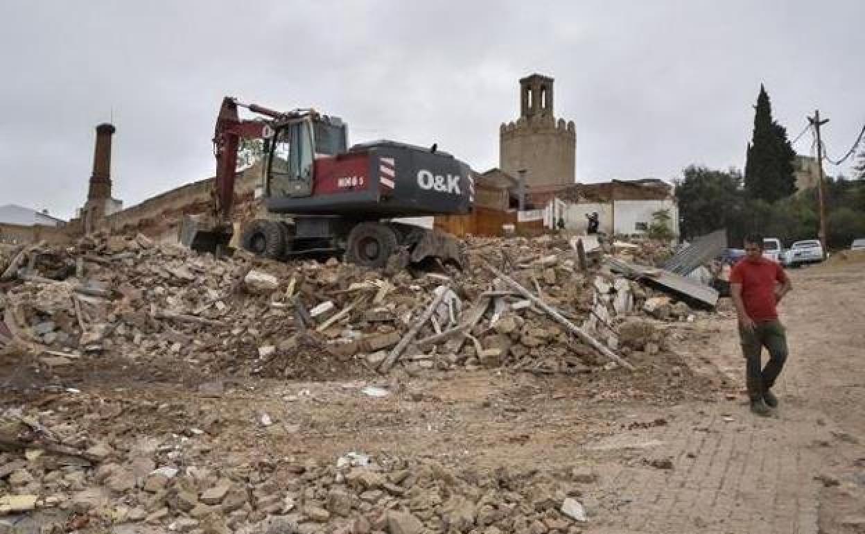 Trabajos de demolición que se llevaron a cabo en la calle Peralillo.