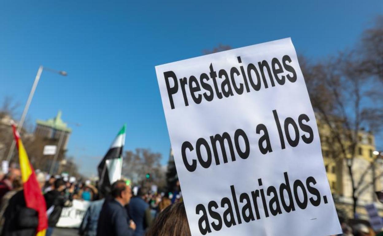 Manifestación de autónomos en Madrid 