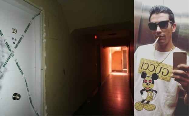 La vivienda donde murió asesinado Iván (a la derecha)