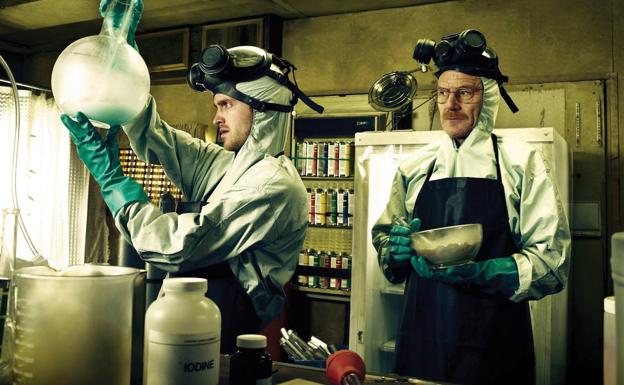 Walter White y Jesse Pinkman, cocinando en 'Breaking Bad'.