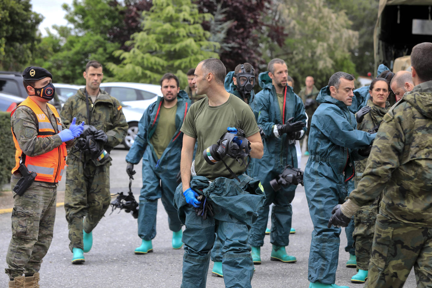 El Ejército vuelve a desinfectar la Residencia Asistida de Cáceres