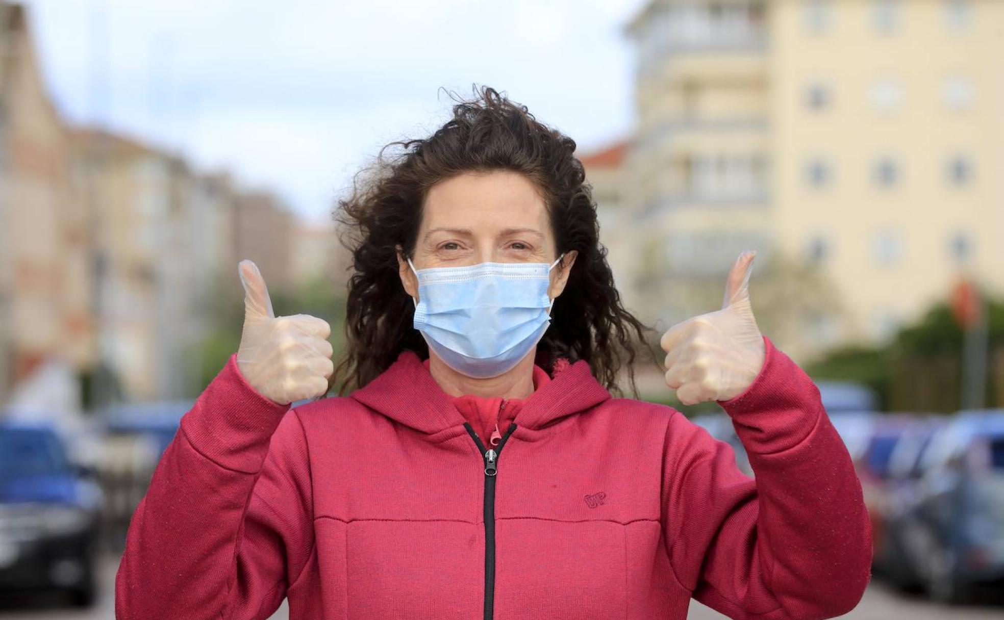 Gema Ramos, en la calle de nuevo, tras superar el coronavirus detectado el 20 de marzo. 