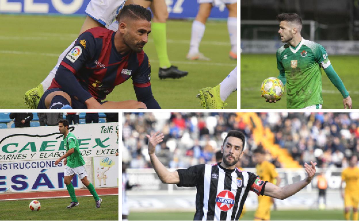 Kike Márquez (Extremadura), Alberto Delgado (Cacereño), José Ángel (Villanovense) y Guzmán Casaseca (Badajoz). 