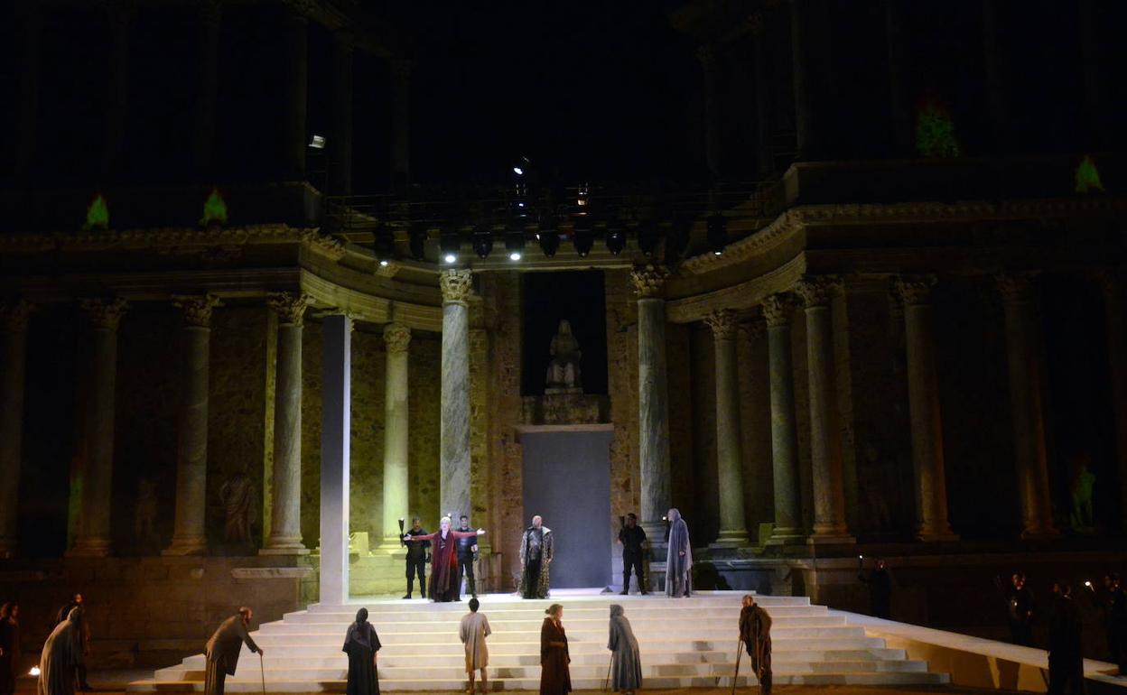 Imagen de archivo de una representación del Festival de Teatro de Mérida. 