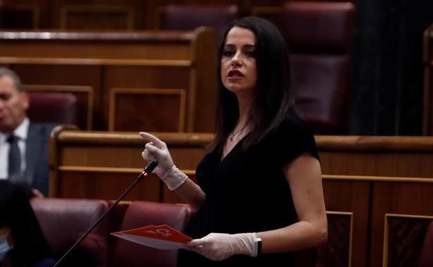 Inés Arrimadas, en su última comparecencia en el Congreso. 