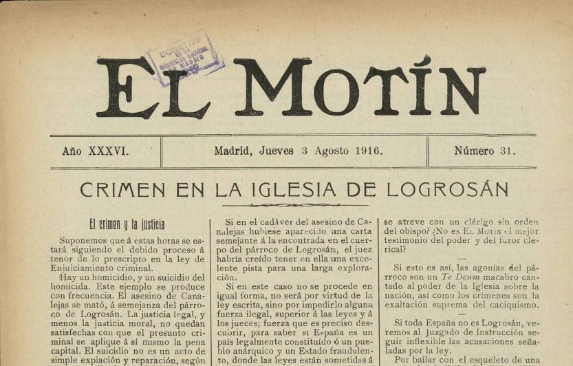 El periódico El Motín dedicó varios números a este suceso.