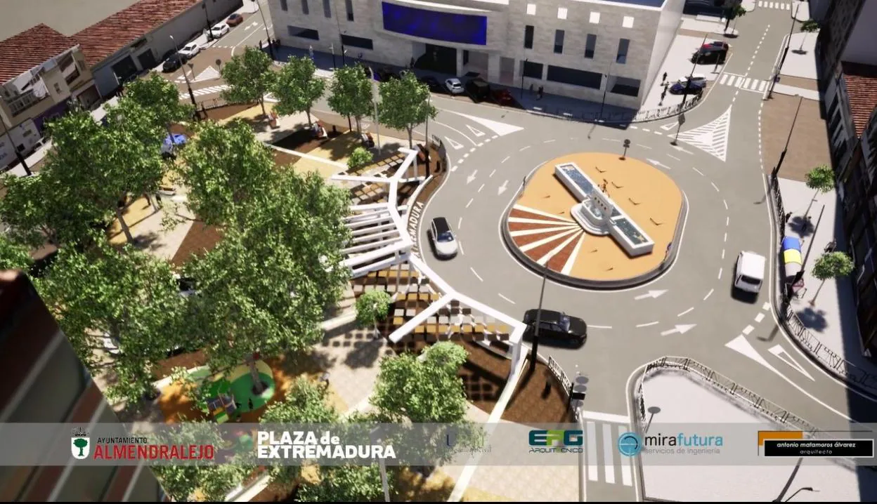 Imagen recreada del proyecto que se construirá en la plaza. 