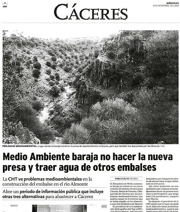 Publicación de 2004 en la que se apunta la alternativa.