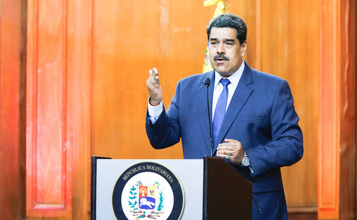 Nicolás Maduro, este lunes durante un acto.