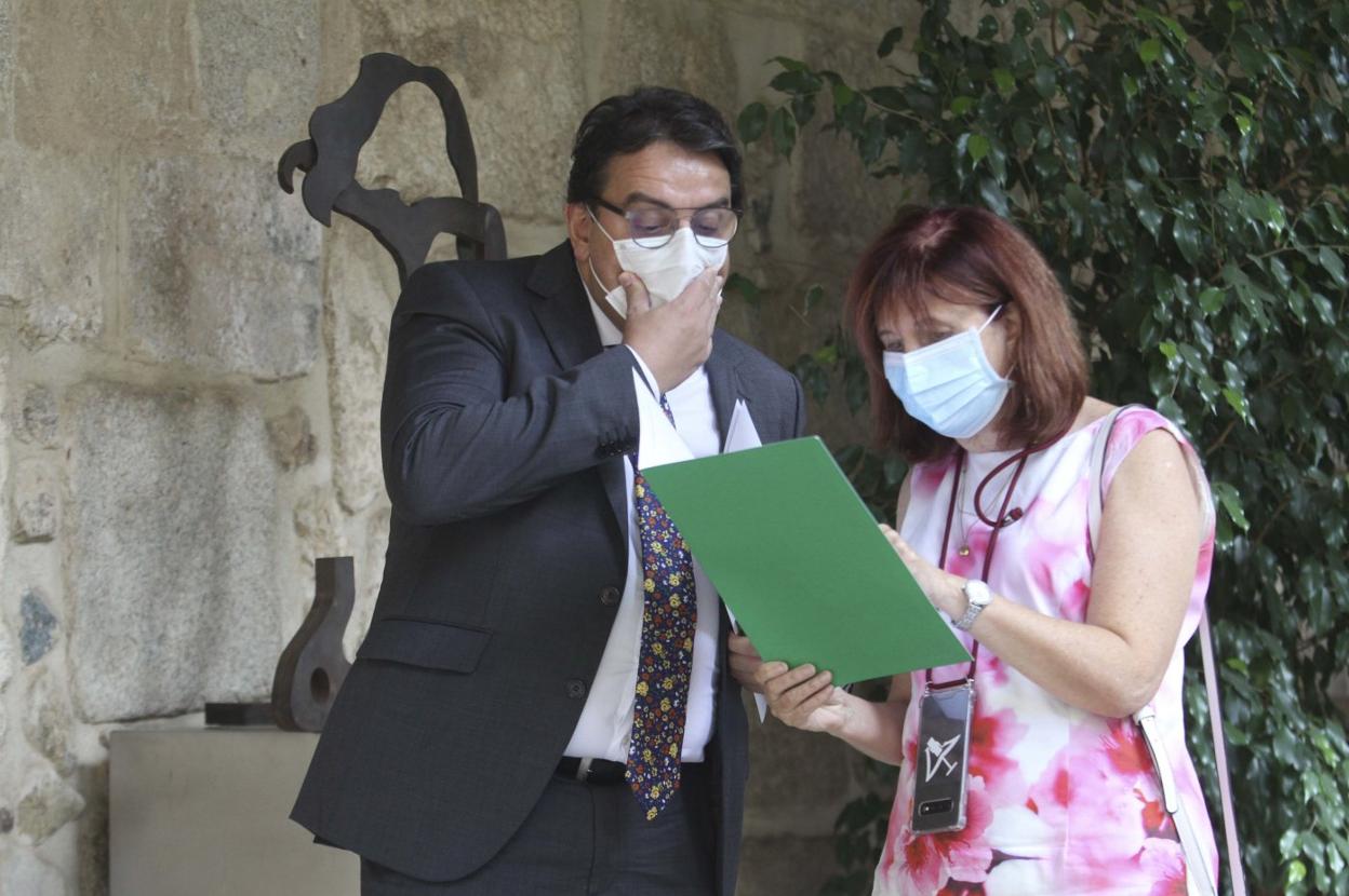Vergeles consulta datos sobre la pandemia ayer con la directora general de Salud Pública, Pilar Guijarro. 