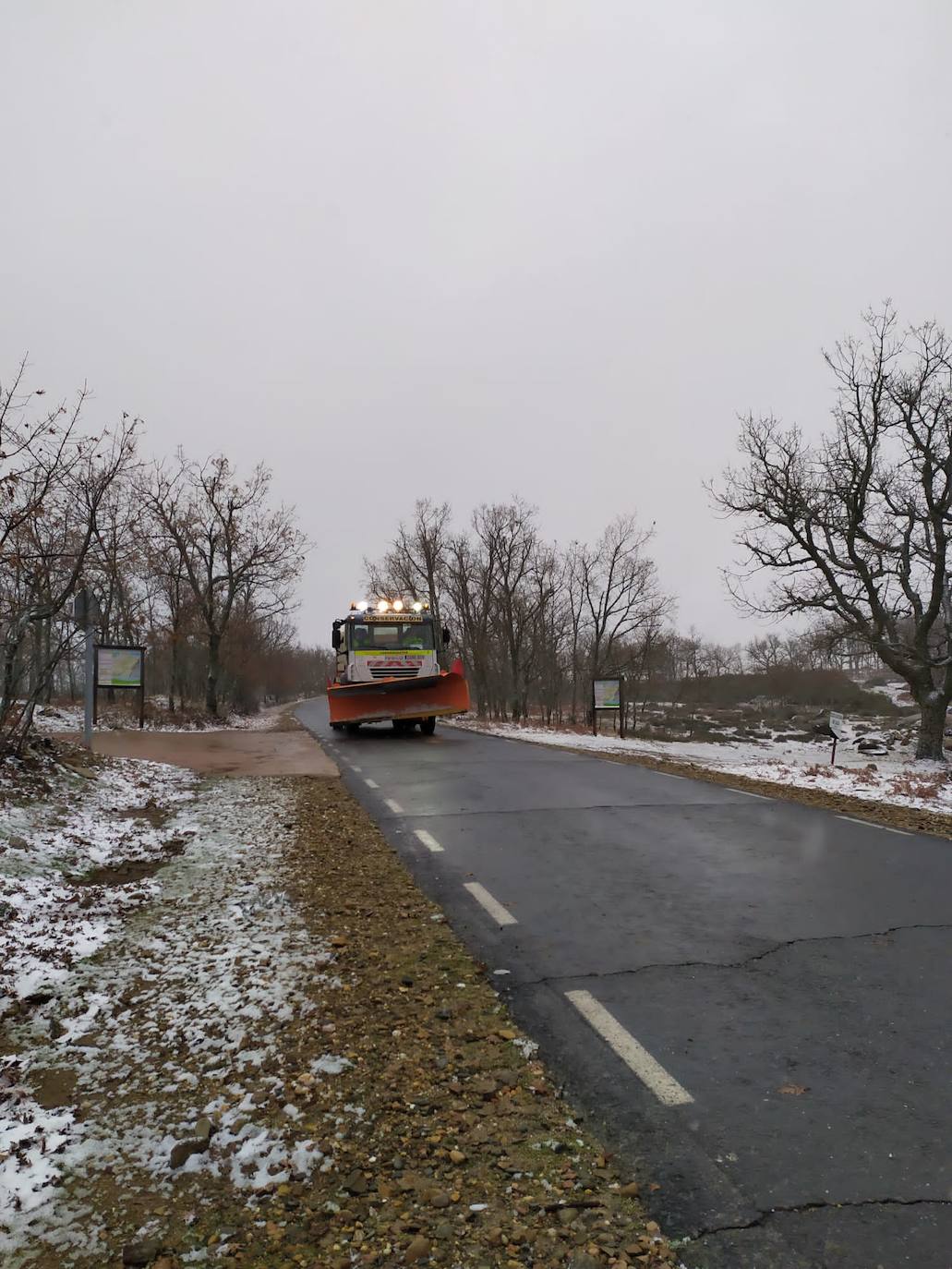Nieve en el entorno de Piornal, el pueblo más alto del Valle del Jerte y de toda la región