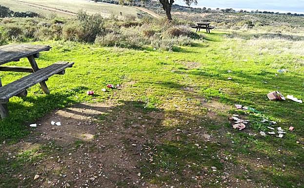 Estado de una de las partes del lugar donde se ha realizado la recogida de basura