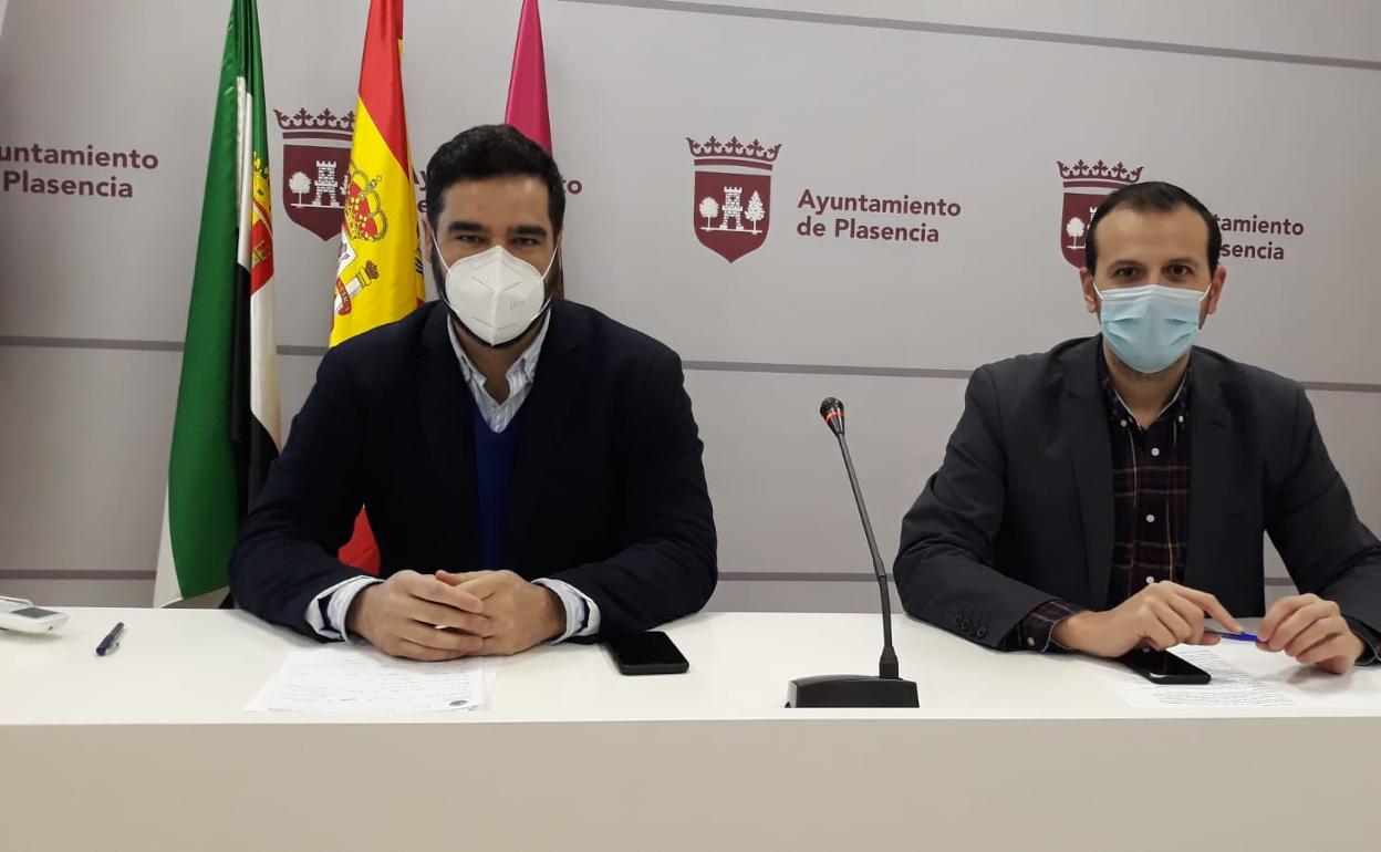 David Doniga y Alvaro Astasio en la rueda de prensa de esta mañana. 