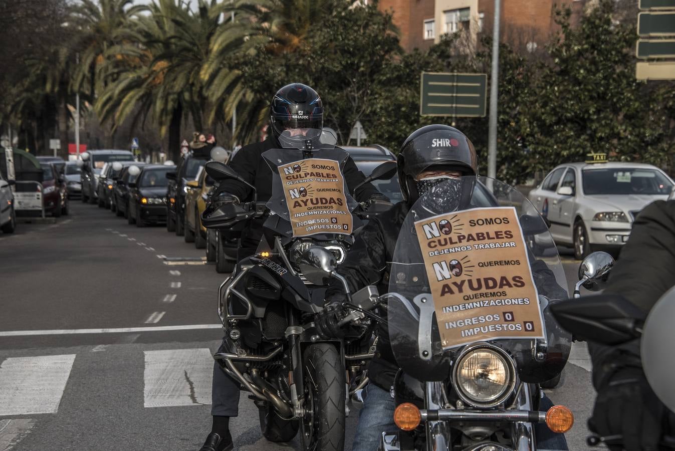 Protestas de comerciantes en Badajoz