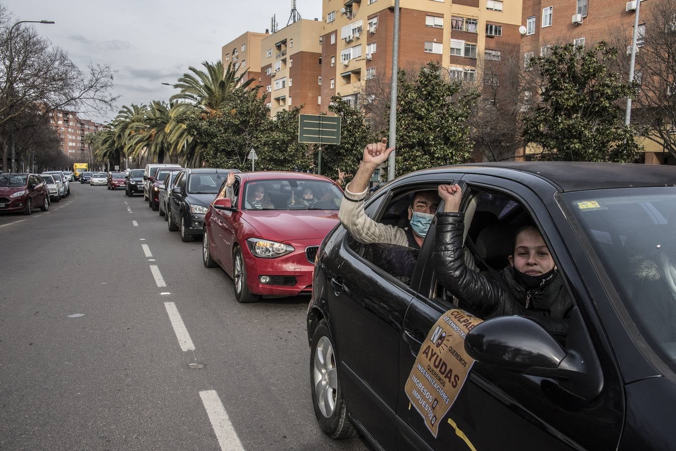 Protestas de comerciantes en Badajoz