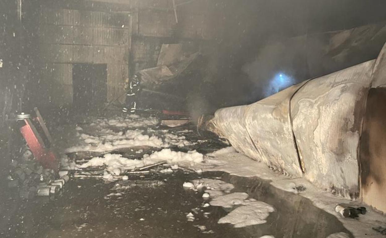 Así han quedado las instalaciones de Exagal en Don Benito.