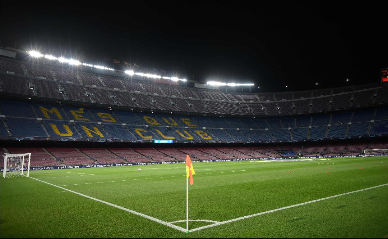 Imagen del Camp Nou vacío. 