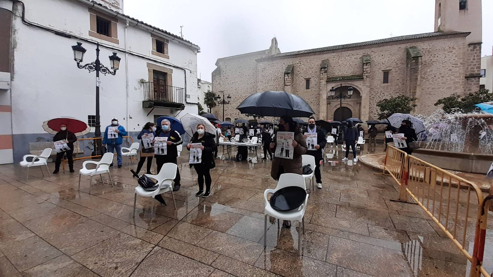 Concentración de hosteleros en Navalmoral de la Mata