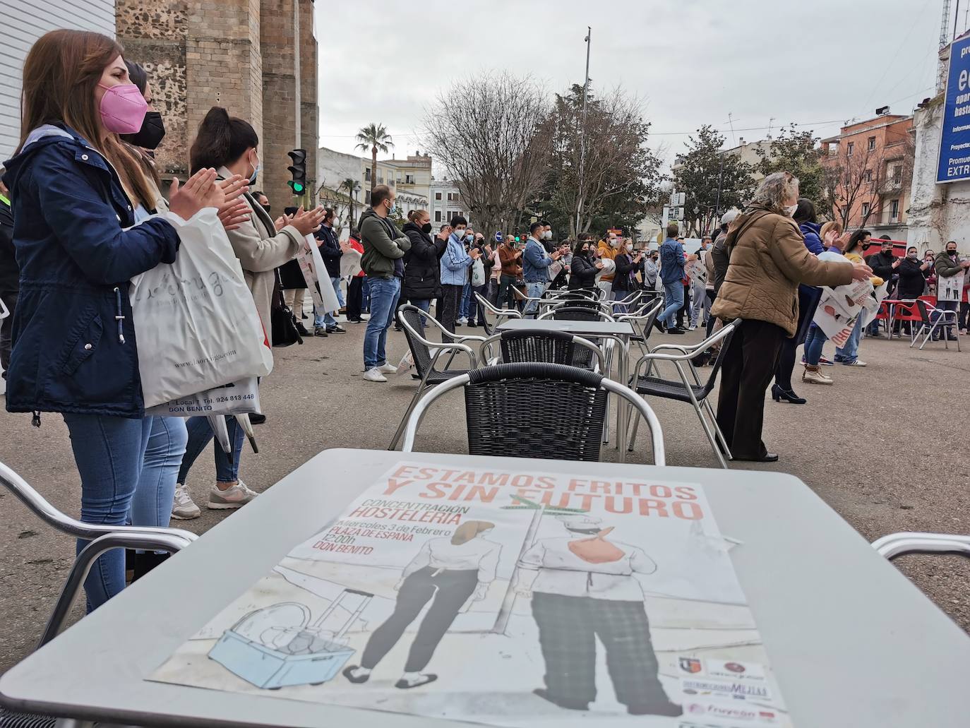 Fotos: Los hosteleros extremeños vuelven a protestar por su situación &quot;deseperada&quot;