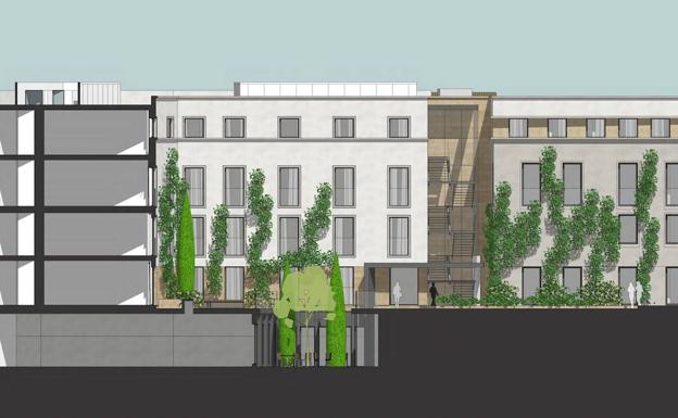 Alzado del nuevo edificio que se construirá junto al palacio