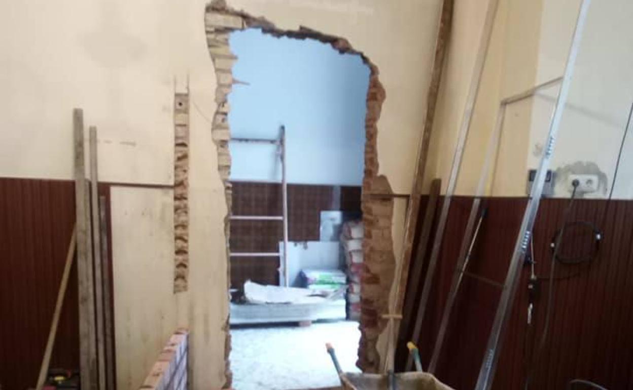 Parte de la obra que se está llevando a cabo en los pisos tutelados