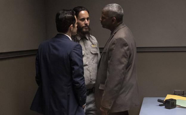 Rami Malek, Jared Leto y Denzel Washington en 'Pequeños detalles'.