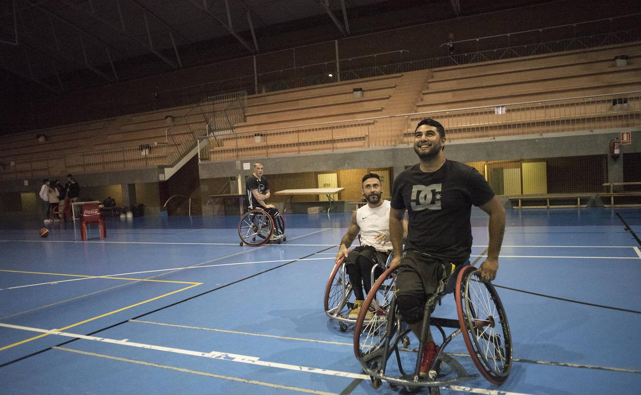 Salvador Sandoval, en un entrenamiento con el Mideba. 