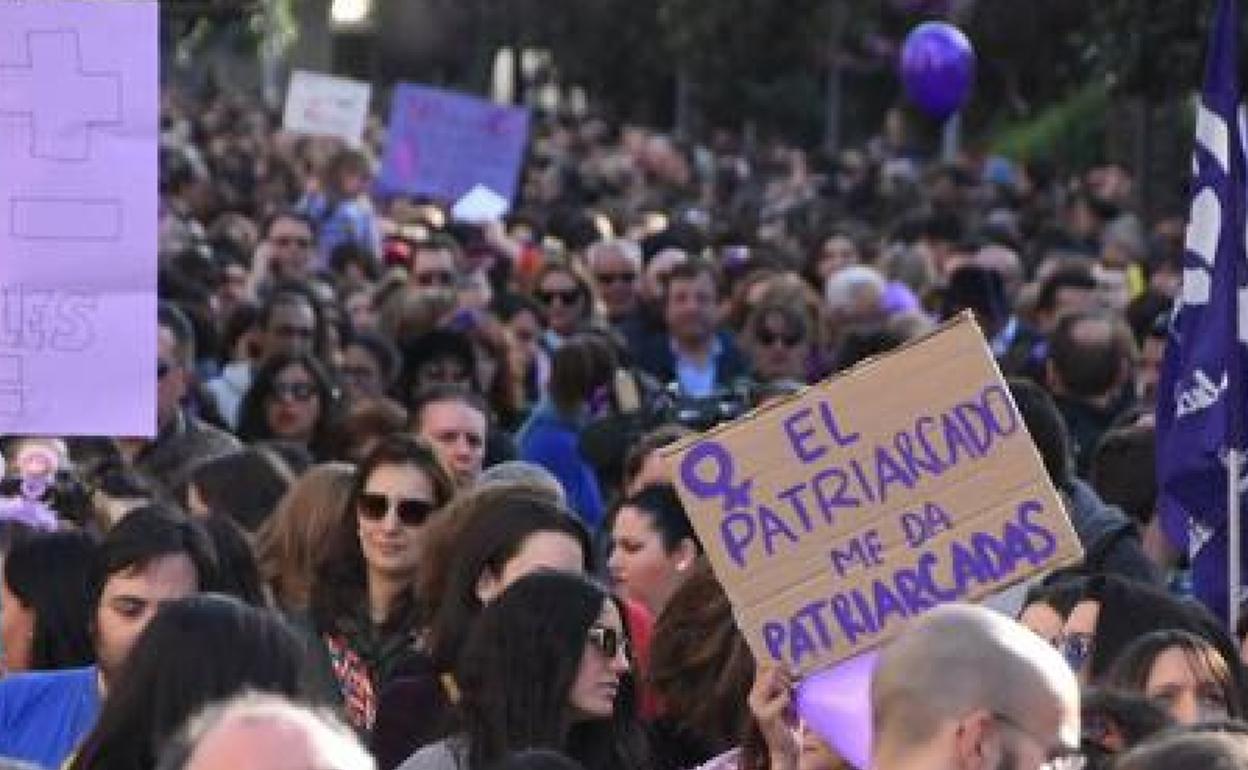 Imagen de la manifestación del 8M celebrada en Badajoz el año pasado. 