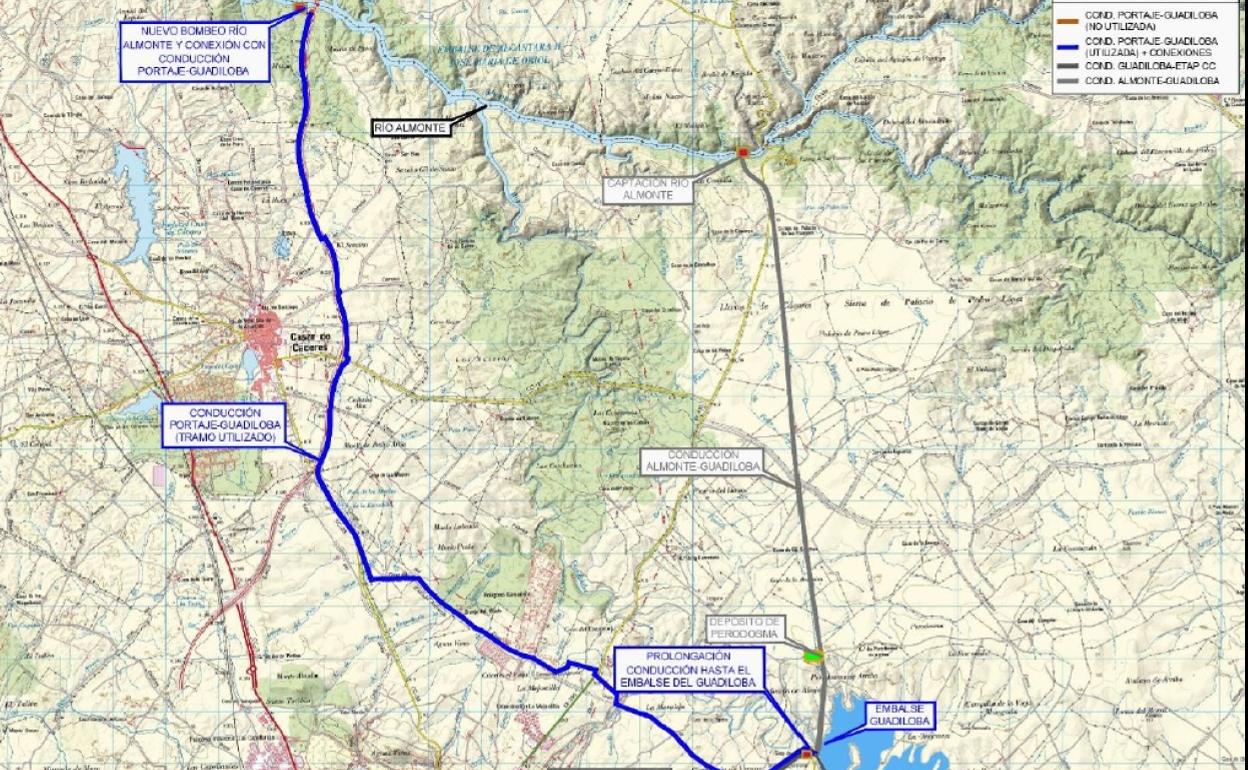 La Confederación del Tajo encarga el proyecto para el nuevo trasvase de agua a Cáceres por 417.000 euros