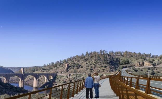 El nuevo puente servirá de mirador del puente romano.