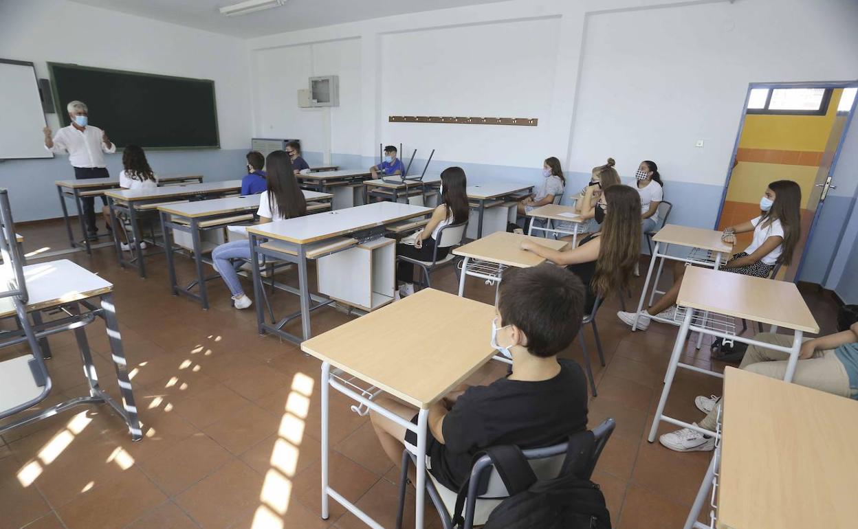 Clase en un instituto de la región en el inicio del presente curso. 