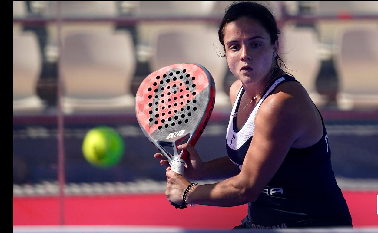 Paula Josemaría en el duelo de este viernes. 