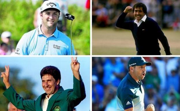 Rahm, en el club de Seve, Olazabal y Sergio