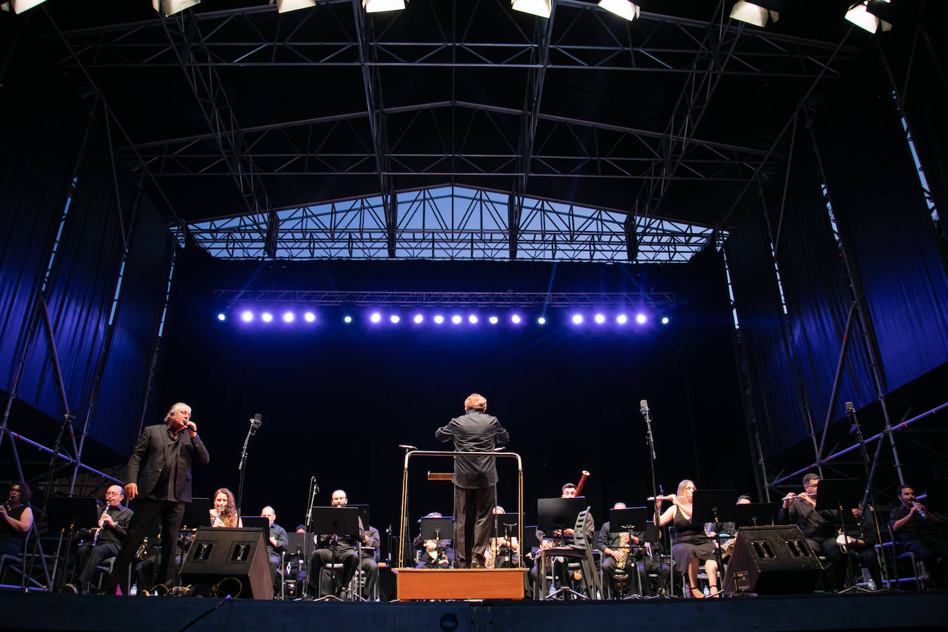 Francisco con la Banda Municipal de Música.