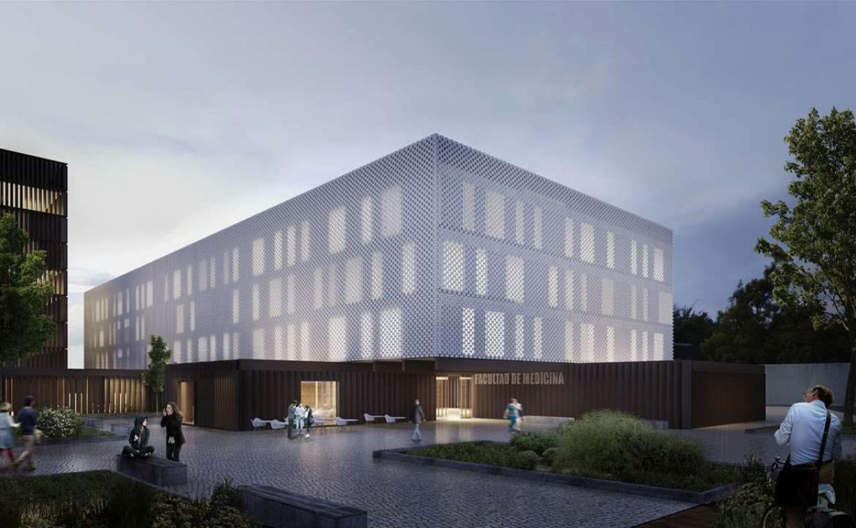 Recreación de cómo será el futuro aulario de la Facultad de Medicina. 