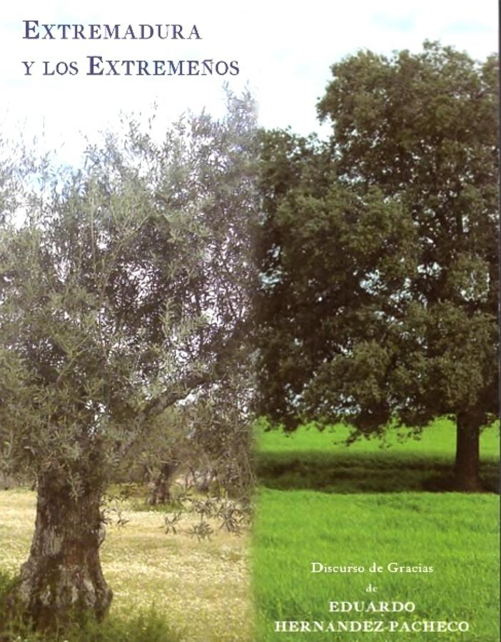 Portada del libro con el discurso 'Extremadura y los extremeños' de Eduardo Hernández-Pacheco.