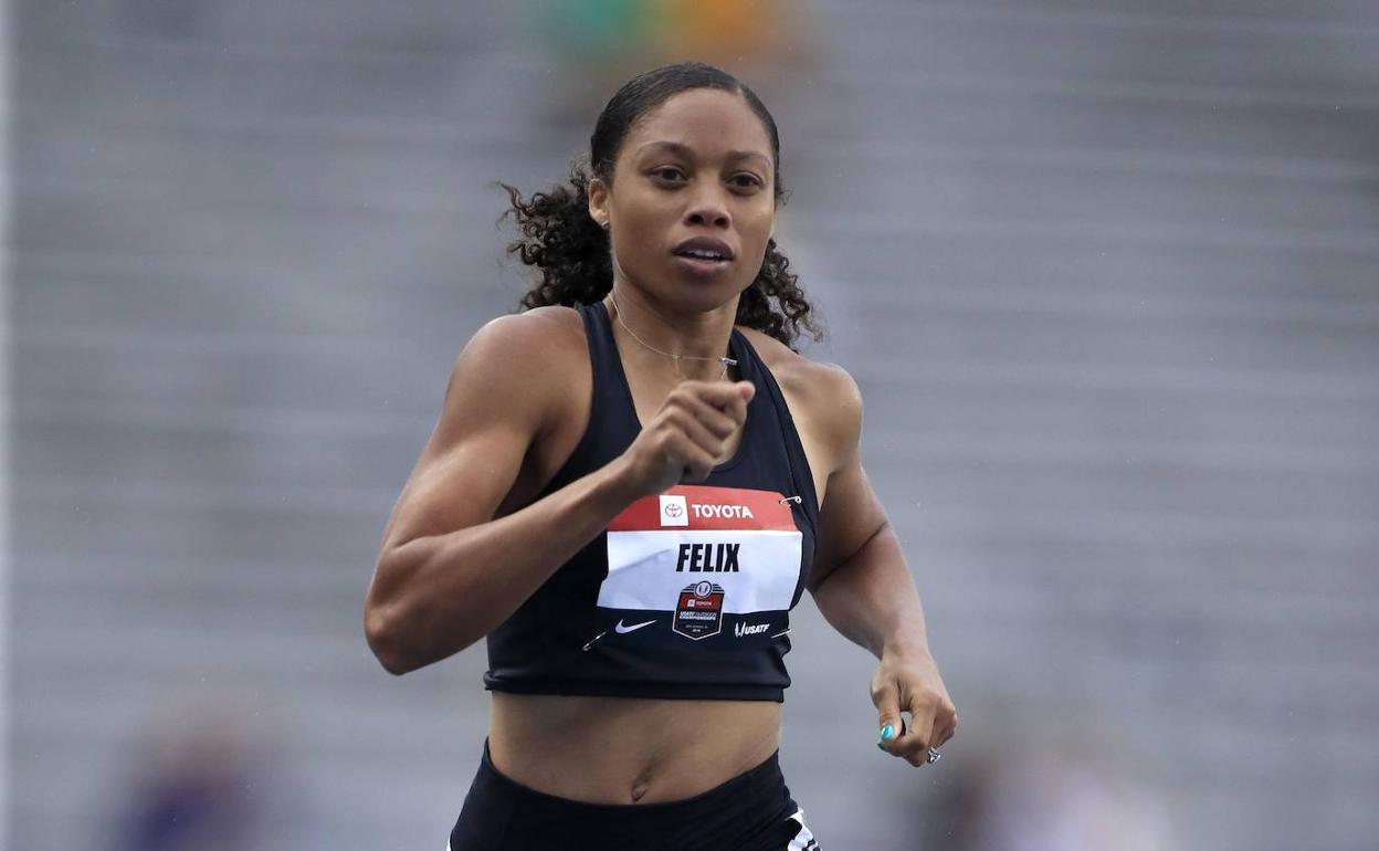 Allyson Felix busca la décima medalla para su colección. 