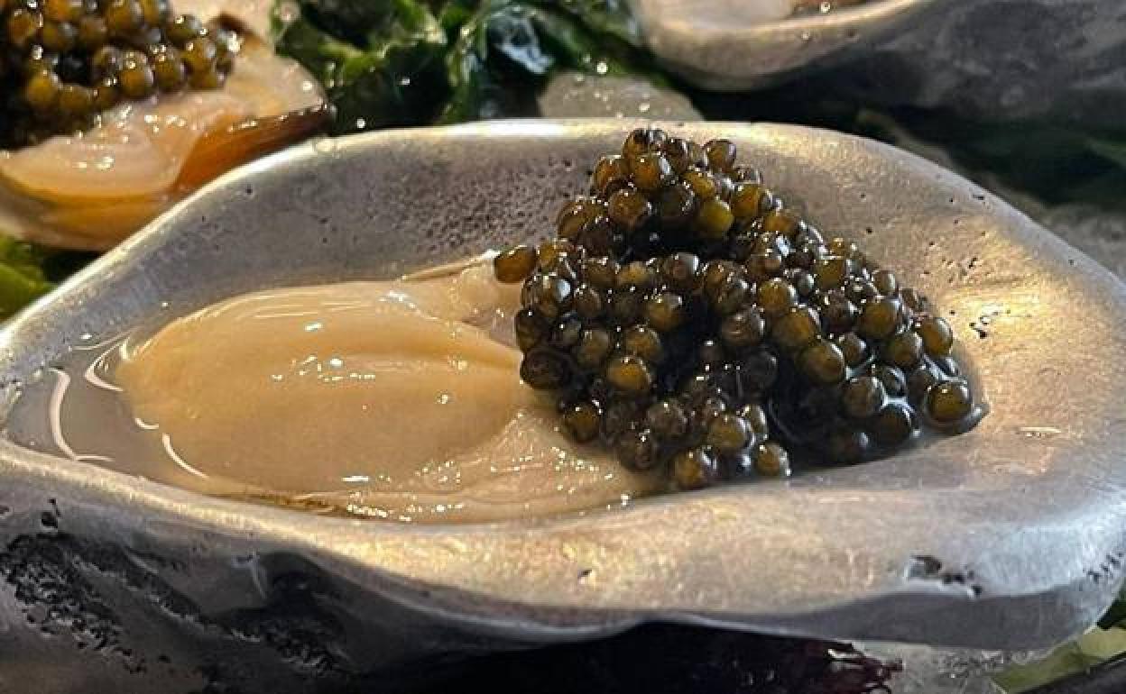 Ostra-caviar del restaurante Estimar.