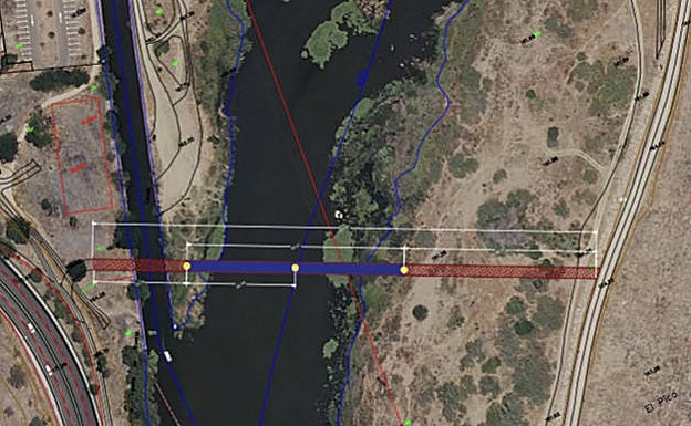 Ubicación de la futura pasarela del Pico a la Margen Derecha. 