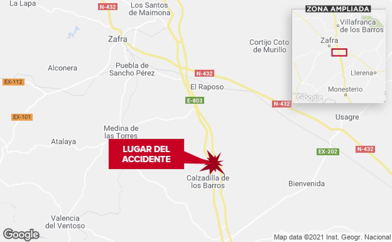 Sucesos en Extremadura: En estado grave por quemaduras y politraumatismo al colisionar su tractor con unos cables en Calzadilla de los Barros