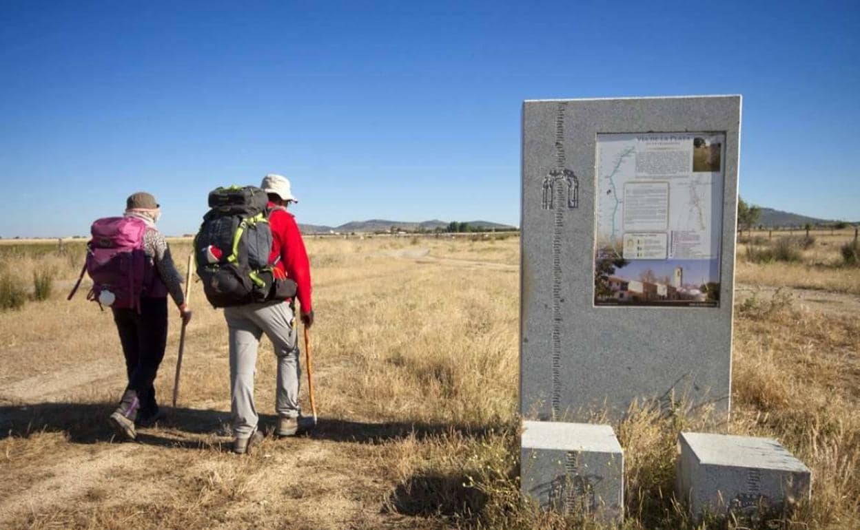 Peregrinos por la Vía de la Plata.